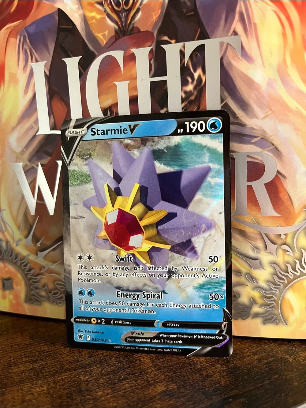 Starmie V Holographic Trading Card Pokemon Astral Radiance